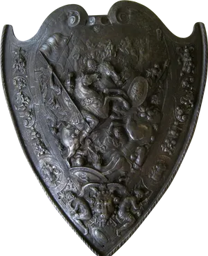 Medieval Embossed Shield PNG Image