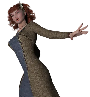 Medieval Fantasy Character Rendering PNG Image