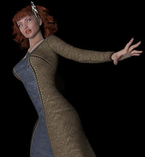 Medieval Fantasy Character3 D Render PNG image with transparent background
