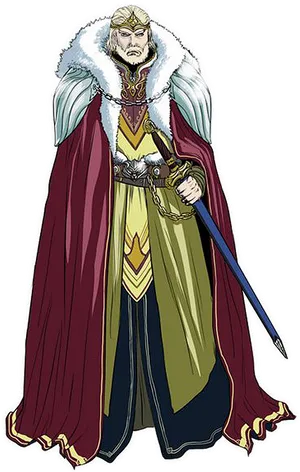 Medieval King Anime Character PNG Image