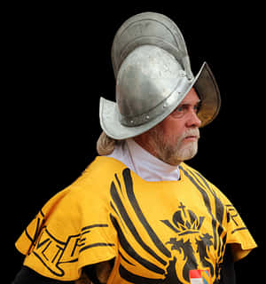 Medieval Knight Portrait PNG with transparent background
