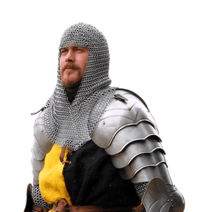 Medieval Knight Portrait PNG image with transparent background