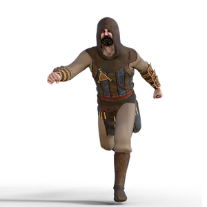 Medieval Knight Running PNG Image