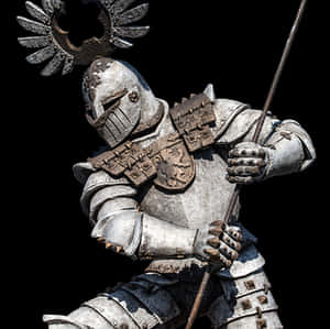 Medieval Knight Statue PNG with transparent background