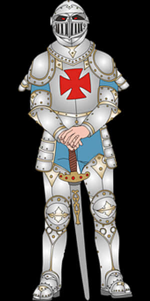 Medieval Knightin Armor PNG image with transparent background