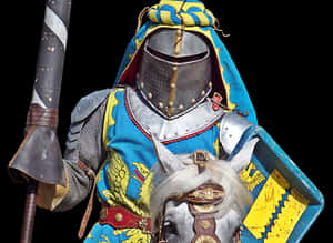 Medieval Knighton Horseback PNG with transparent background