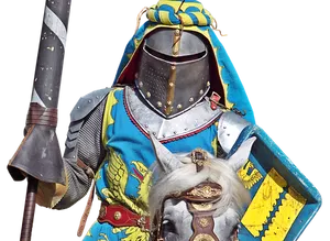 Medieval Knighton Horseback PNG Image