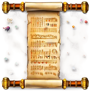 Medieval Manuscript Scroll Png 06262024 PNG Image