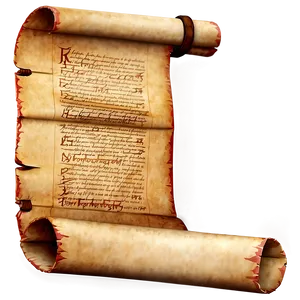 Medieval Manuscript Scroll Png 06262024 PNG Image