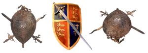 Medieval Shieldsand Sword PNG Image