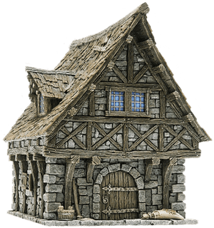 Medieval Style Model House PNG image with transparent background