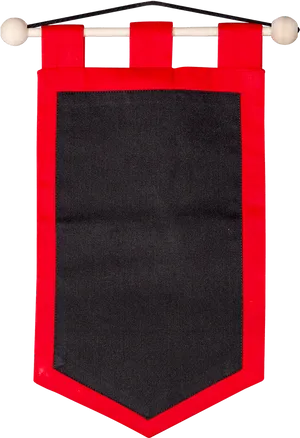 Medieval Style Redand Black Banner PNG Image