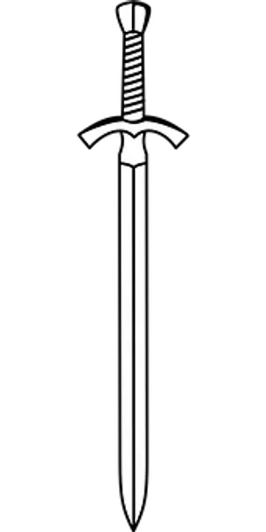 Medieval Sword Vector Illustration PNG Image