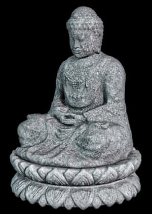 Meditating Buddha Statue Granite PNG image with transparent background