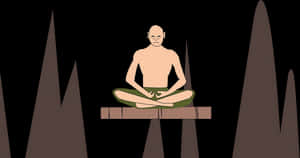 Meditating Monk Silhouette PNG image with transparent background