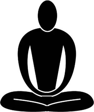 Meditation Silhouette Graphic PNG Image