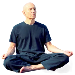 Meditative Man Figure Png Fau40 PNG Image