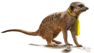 Meerkat Office Worker Illustration PNG Image