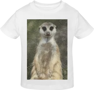 Meerkat Printed T Shirt Design PNG Image