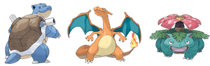 Mega Blastoise X And Y Forms - Venusaur Blastoise And Charizard, HD Png Download PNG image with transparent background