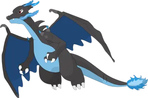 Mega Charizard X Fan Art PNG Image