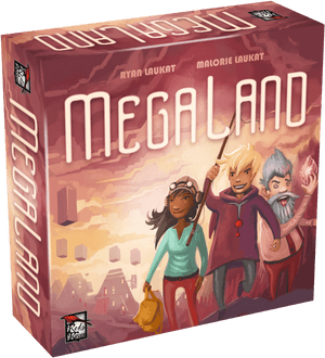 Megaland 3d Box - Red Raven Games Megaland Board Game, HD Png Download PNG image with transparent background