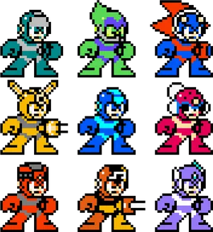 Mega Man Sprite Collection PNG Image