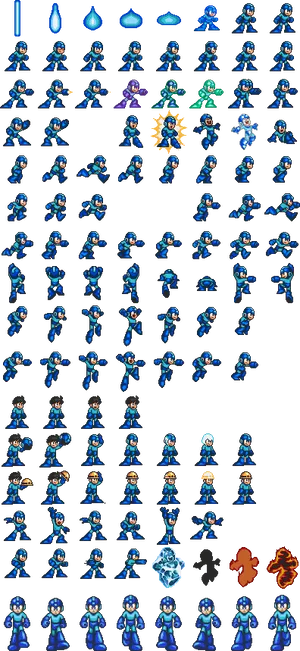 Mega Man Sprite Compilation PNG Image