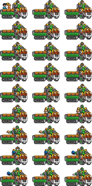 Megaman Sprite Animation Sheet PNG Image