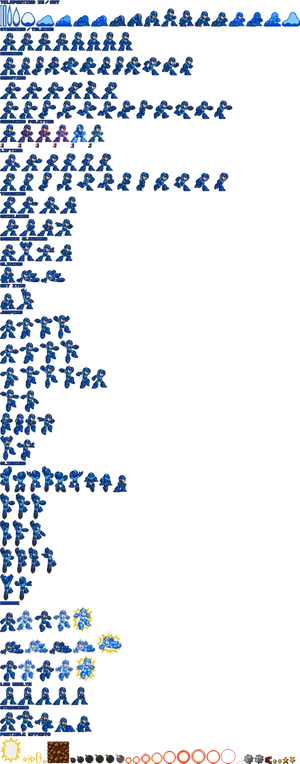 Megaman Sprite Animation Sheet PNG Image