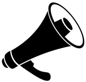 Megaphone Icon Silhouette PNG Image