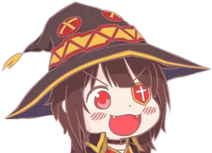 Megumin Anime Character Smile PNG Image