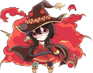 Megumin Anime Explosion Magic PNG Image