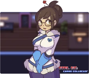 Mei Overwatch Anime Style Artwork PNG Image