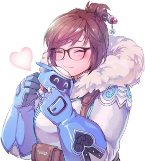 Mei Overwatch Cute Pose PNG Image