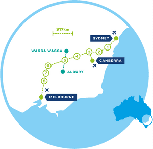 Clara Melbourne Sydney High-speed Rail Route Map Showing - Melbourne To Sydney High Speed Rail, HD Png Download PNG image with transparent background