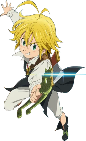 Meliodas_ Anime_ Character_ Action_ Pose PNG Image