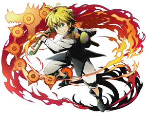 Meliodas Demon Power Anime Artwork PNG Image