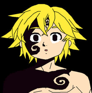 Meliodas Fan Art Portrait PNG image with transparent background