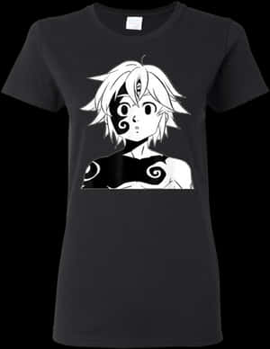 Meliodas Graphic T Shirt Design PNG image with transparent background