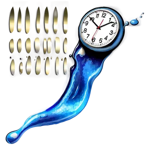 Melting Clock In Space Png Nqr PNG Image