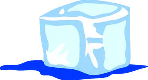 Melting Ice Cube Graphic PNG Image