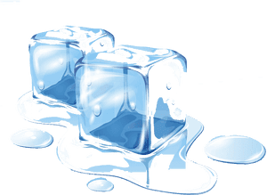 Melting Ice Cubes Graphic PNG image with transparent background