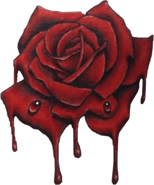 Garden Roses Tattoo Blood Red - Red Rose Tattoo Design, HD Png Download PNG image with transparent background