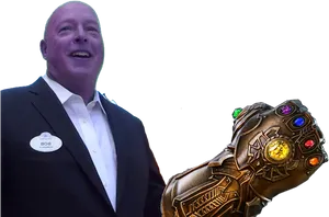 Meme Man With Infinity Gauntlet PNG Image