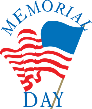 Memorial Day Flag Graphic PNG Image