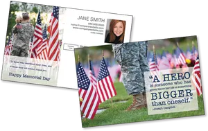 Memorial Day Tribute Cards PNG Image