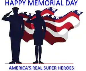 Memorial Day Tribute Silhouettes PNG Image