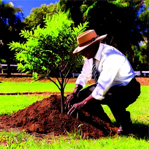 Memorial Tree Planting Png Dcg PNG Image