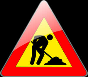 Men At Work Sign Graphic PNG image with transparent background